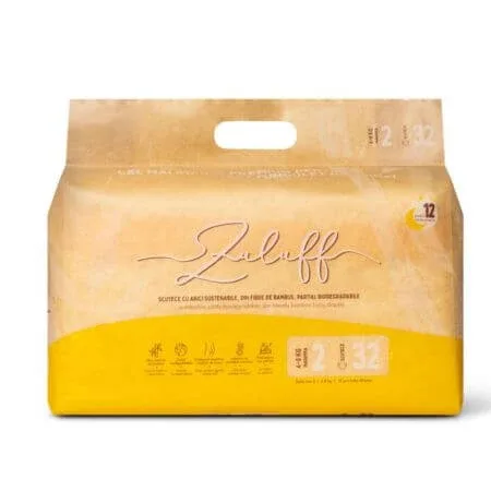 Scutece din bambus sustenabile, Marimea 2, 4-8 kg, 32 bucati, Zuluff — preț și oferte
