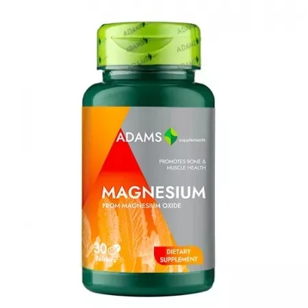 Magneziu 375 mg, 30 tablete, Adams Vision — preț și oferte
