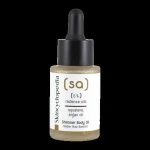 Ulei de corp iluminator 5 uleiuri nutritive si particule fine aurii, 30 ml, Skincyclopedia