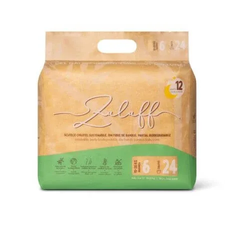 Scutece chilotei din bambus sustenabile, Marimea 6, 15-20kg, 24 bucati, Zuluff — preț și oferte