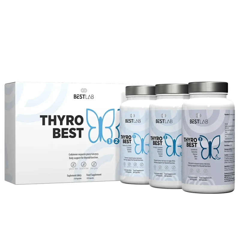 BestLab ThyroBest, faza I, 60 capsule + faza II, 30 capsule + faza III, 60 capsule — preț și oferte