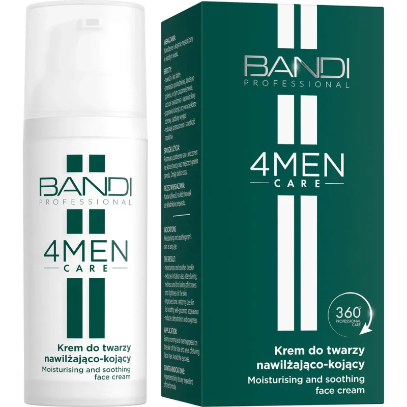 Bandi 4Men Care, cremă de față, hidratantă și calmantă, pentru bărbați, 50 ml — preț și oferte