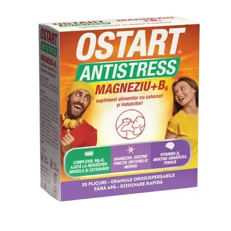 Ostart Antistress Magneziu + B6, 20 plicuri, Fiterman Pharma — preț și oferte