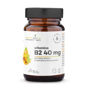Aura Herbals Vitamina B2 R-5-P 40 mg, riboflavină, 60 capsule