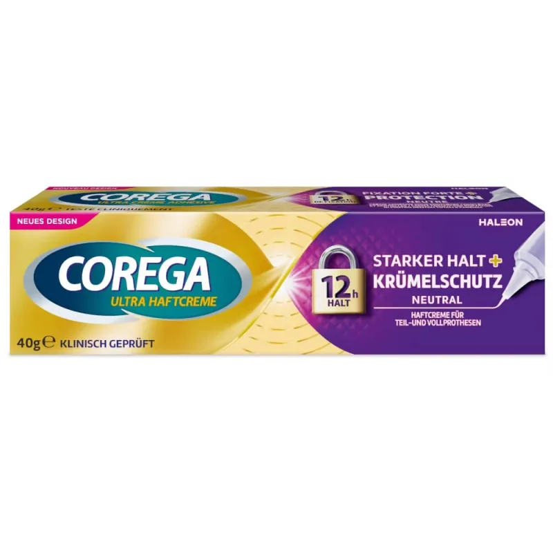 Corega, cremă de fixare pentru proteze dentare, neutră, 40 g — preț și oferte