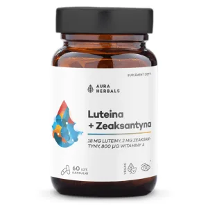 Aura Herbals Luteină + Zeaxantină + Vitamina A, 60 capsule