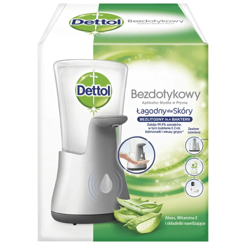 Dettol, aplicator de săpun lichid fără atingere + săpun lichid, aloe și bambus, 250 ml — preț și oferte