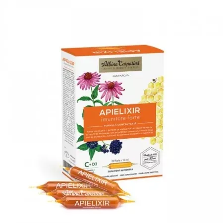 Apielixir Imunitate Forte, 20 fiole x 10 ml – Albina Carpatina — preț și oferte