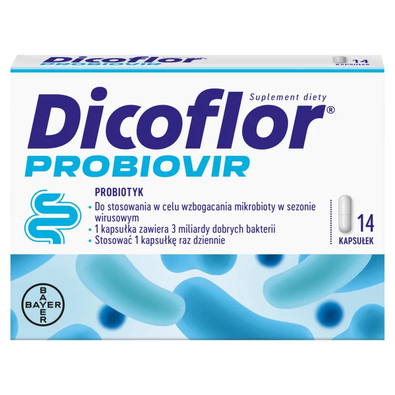 Dicoflor Probiovir, pentru copii de la 3 ani și adulți, 14 capsule BAYER — preț și oferte