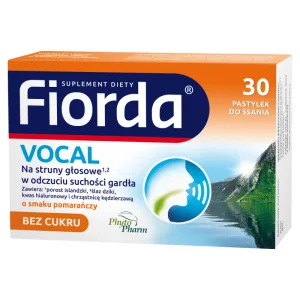 Fiorda Vocal, aromă de portocale, 30 pastile