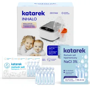Katarek Inhalo, nebulizator cu compresor + 2 tipuri de sare
