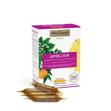 Apielixir Rezistenta la Stres, 10 fiole x 10 ml – Albina Carpatina — preț și oferte