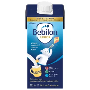 Bebilon Junior formulă de băut, formulă îmbogățită pe bază de lapte pentru copii 2-6 ani, 200 ml