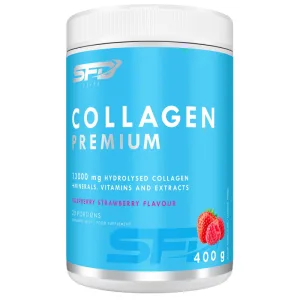 SFD Colagen Premium, aromă de căpșuni și zmeură, 400 g