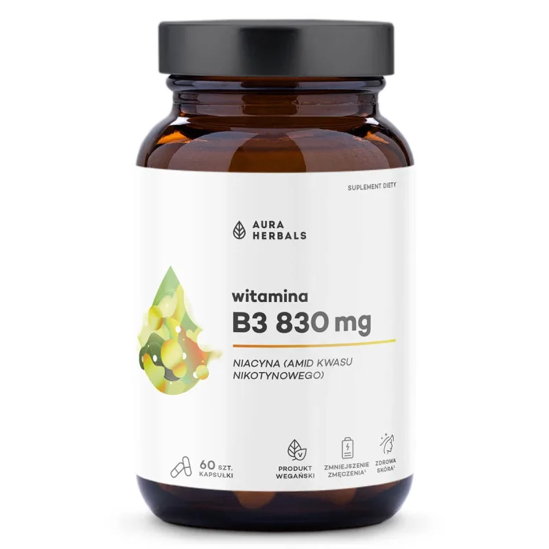 Aura Herbals Vitamina B3, niacină, 60 capsule — preț și oferte