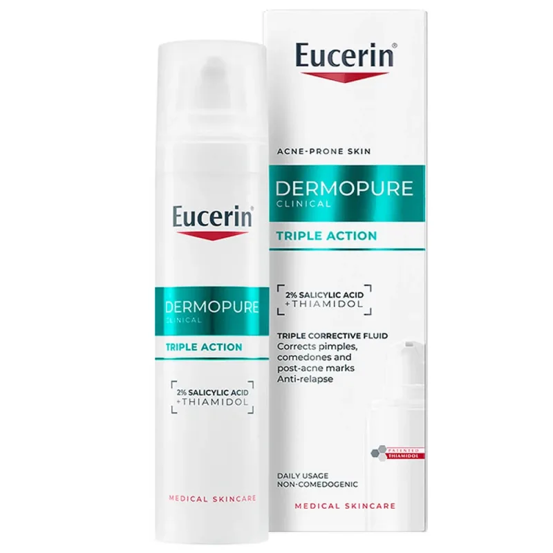 Eucerin DermoPure Clinical Triple Action, ser cu triplă acțiune pentru ten gras și cu tendință acneică, 40 ml — preț și oferte