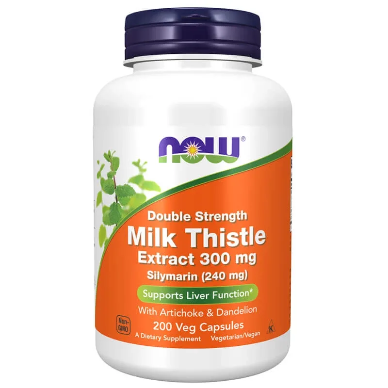Now Foods Extract de ciulin de lapte 300 mg, extract de semințe de ciulin, 200 capsule — preț și oferte