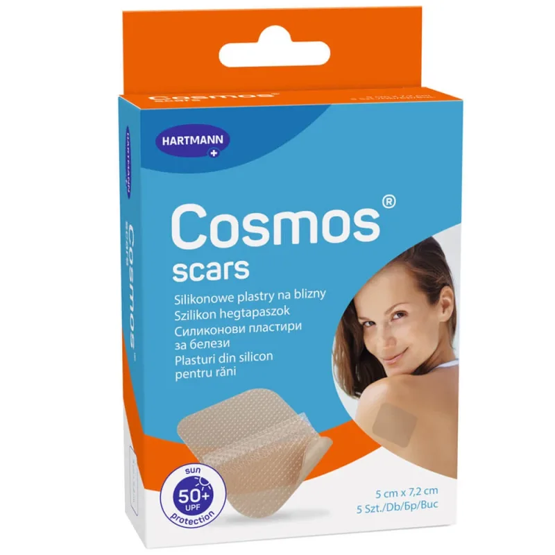 Cosmos Scars, plasture cicatrice silicon, 5 x 7.2 cm, 5 bucăți — preț și oferte
