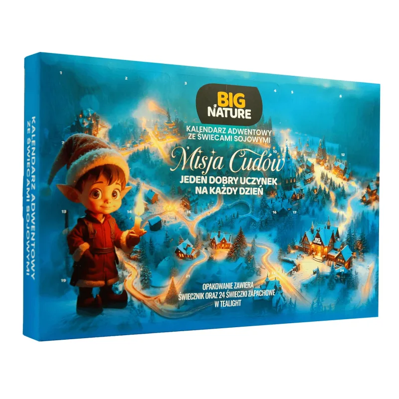 Set Calendar de Advent Misiune Miracole, 24 lumânări din soia, Big Nature — preț și oferte