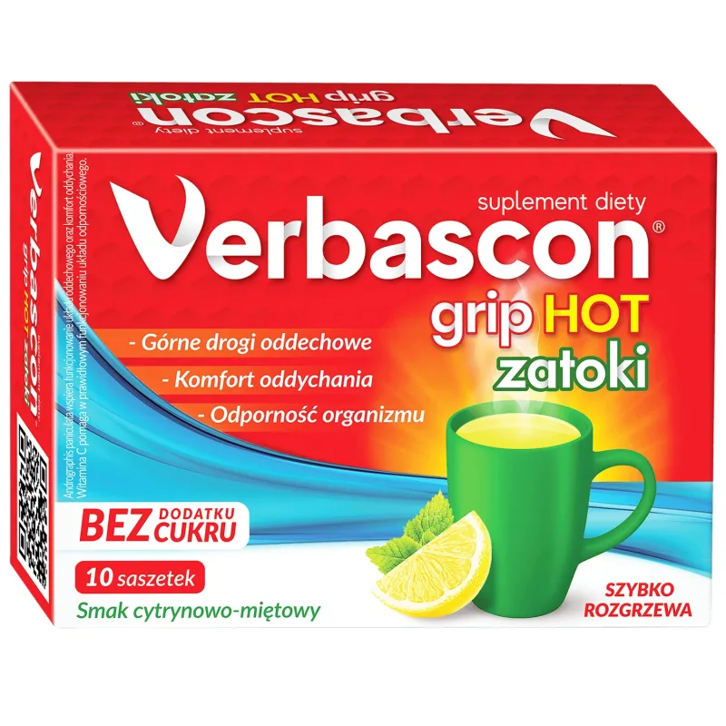 Verbascon Grip Hot Zatoki, 10 pliculețe — preț și oferte