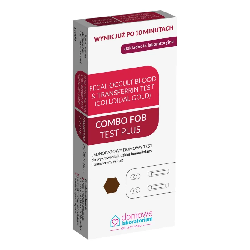Home Laboratory Combo Fob Plus, test pentru detectarea hemoglobinei și transferrinei în fecale, 1 buc — preț și oferte