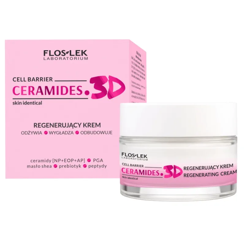 Floslek Laboratorium Ceramides. 3D, cremă de față regenerantă, 50 ml — preț și oferte