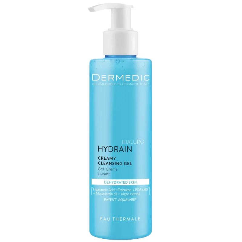 Dermedic Hydrain, gel cremos de curățare facială, piele deshidratată și uscată, 200 ml — preț și oferte