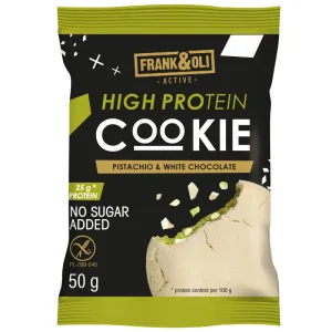 Frank&Oli High Protein, fursec cu proteine moi, fistic și ciocolată albă, 50 g