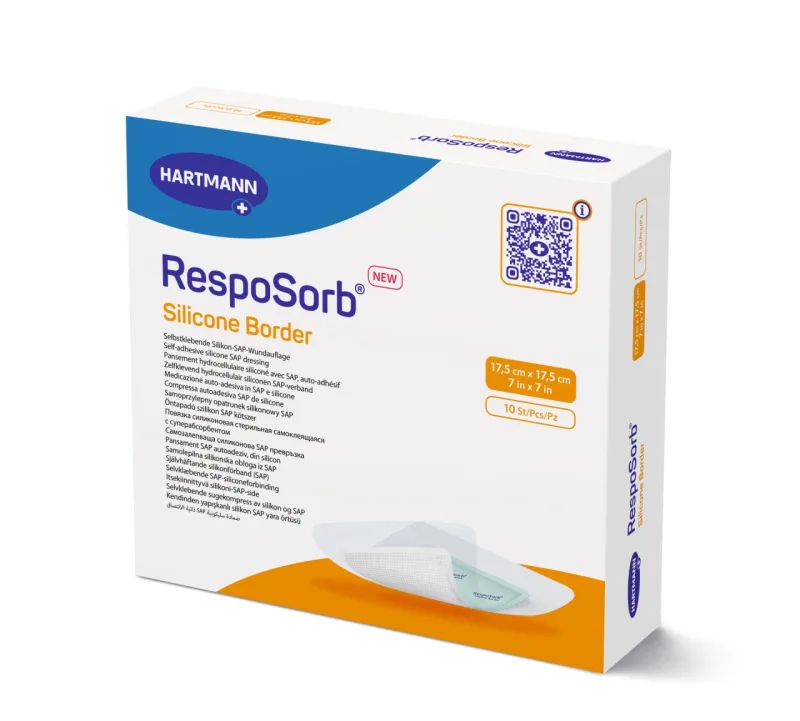 Pansament RespoSorb Silicone Border 17.5x17.5 cm, 10 buc – Hartmann — preț și oferte