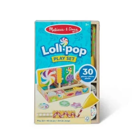 Joc din lemn pentru dezvoltarea indemanarii Acadele Multicolore, 3 ani+, 30 piese, Melissa & Doug — preț și oferte