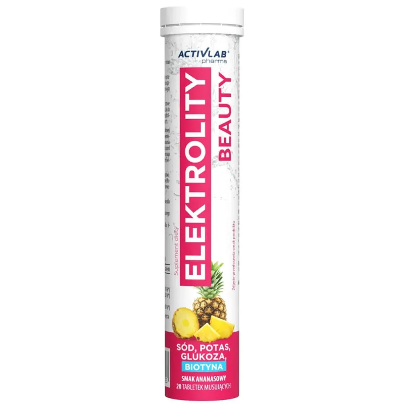 Activlab Pharma Elektrolity Beauty, aromă de ananas, 20 comprimate efervescente — preț și oferte