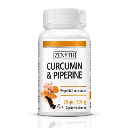 Curcumin si Piperine, 30 capsule, Zenyth — preț și oferte