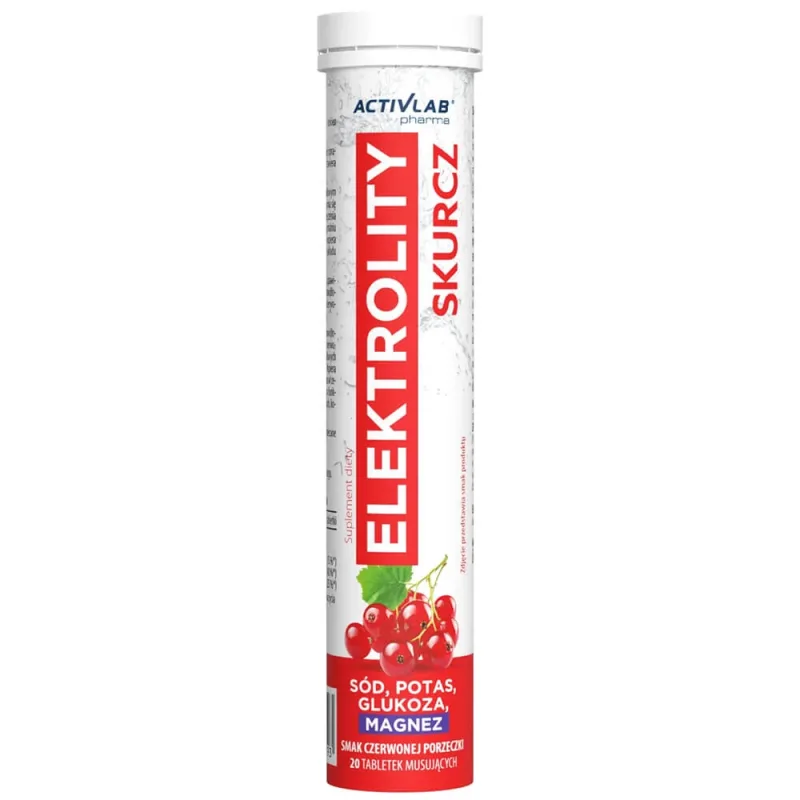 Activlab Pharma Elektrolity Skurcz, aromă de coacăze roșii, 20 comprimate efervescente — preț și oferte