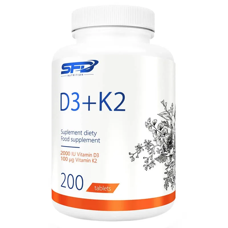 SFD D3 + K2, vitamina D 2000 UI + vitamina K 100 µg, 200 comprimate — preț și oferte