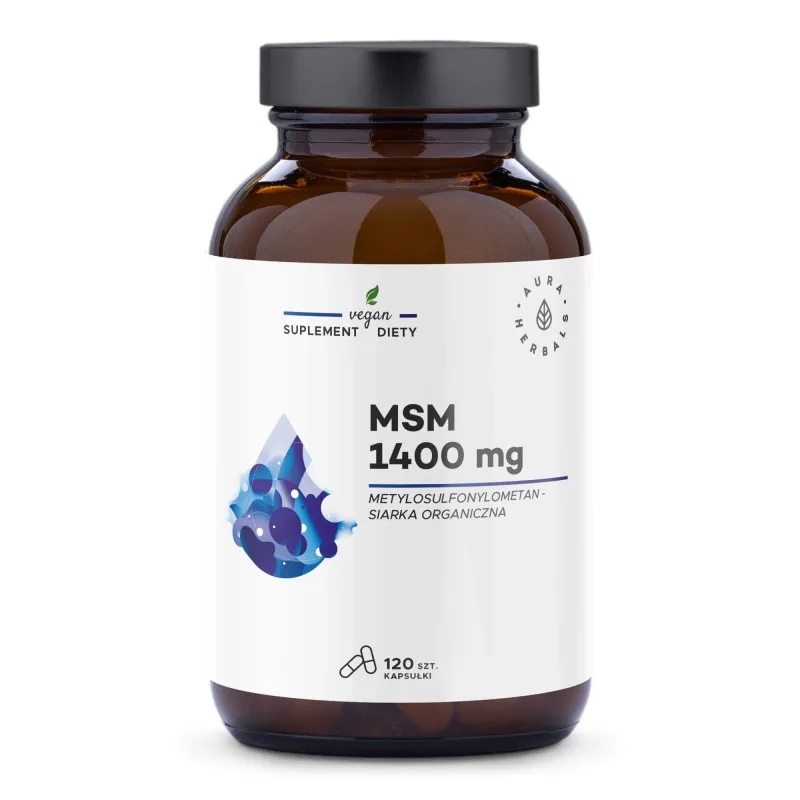 Aura Herbals MSM 1400 mg, sulf organic, 120 capsule — preț și oferte