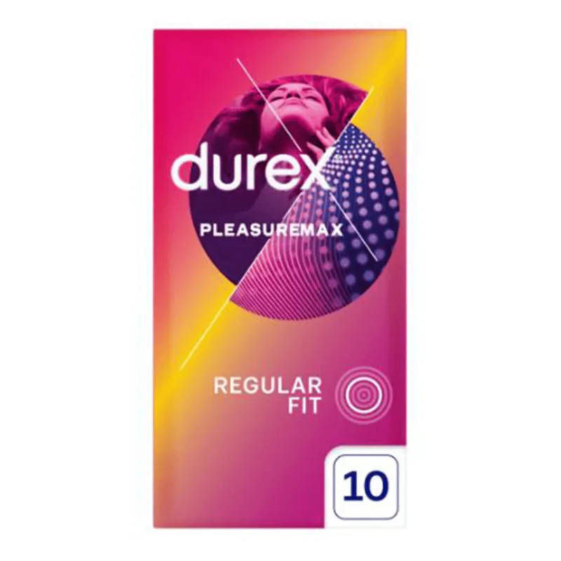 Durex Pleasuremax, prezervative cu nervuri și conducte, 10 bucăți — preț și oferte