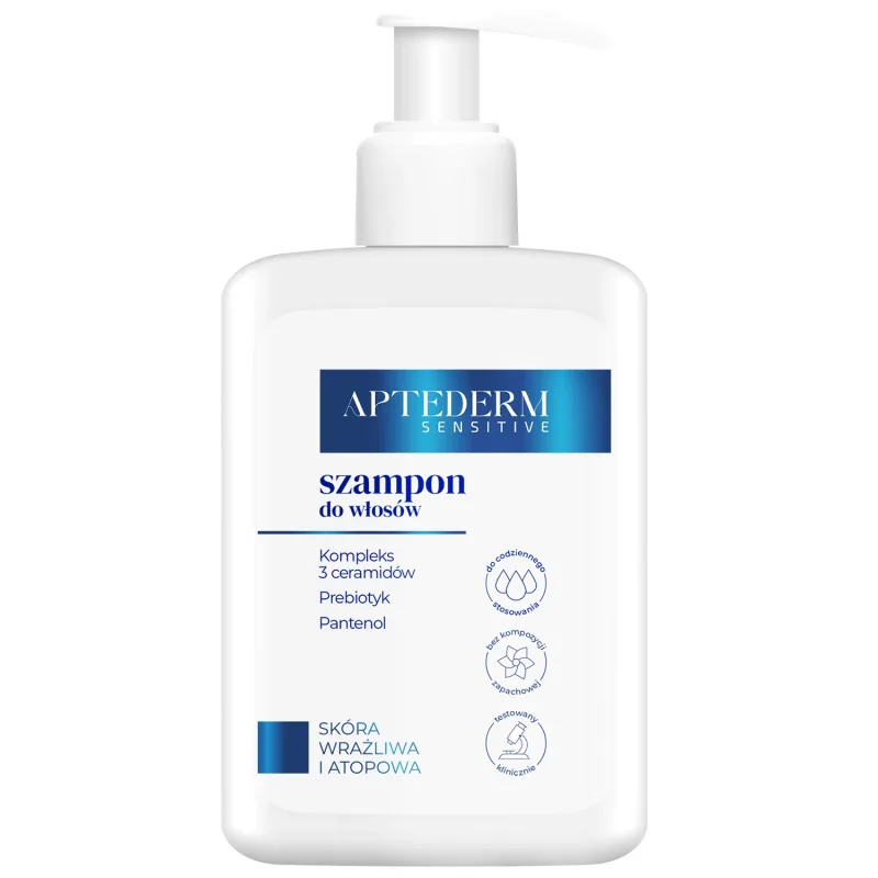 Aptederm Sensitive, șampon pentru păr, piele sensibilă și atopică, 250 ml — preț și oferte