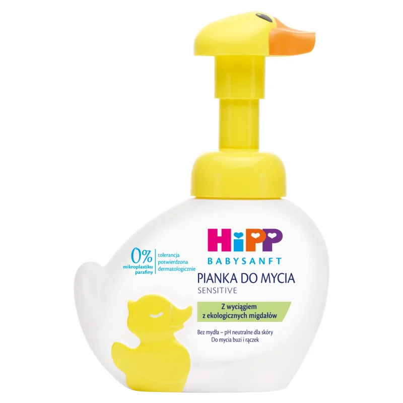 HiPP Babysanft Sensitive, spumă de spălat față și mâini, din prima zi, rață, 250 ml — preț și oferte