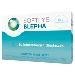 Softeye Blepha, șervețele oftalmice, 14 bucăți