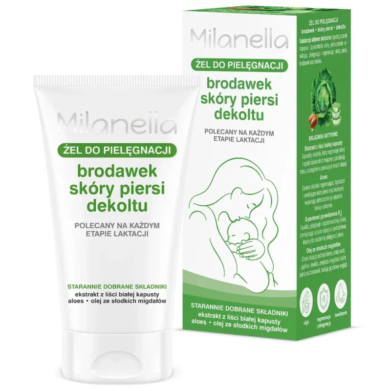Milanella, gel pentru îngrijirea pielii mamelonului, sânilor și decolteului, 50 ml — preț și oferte