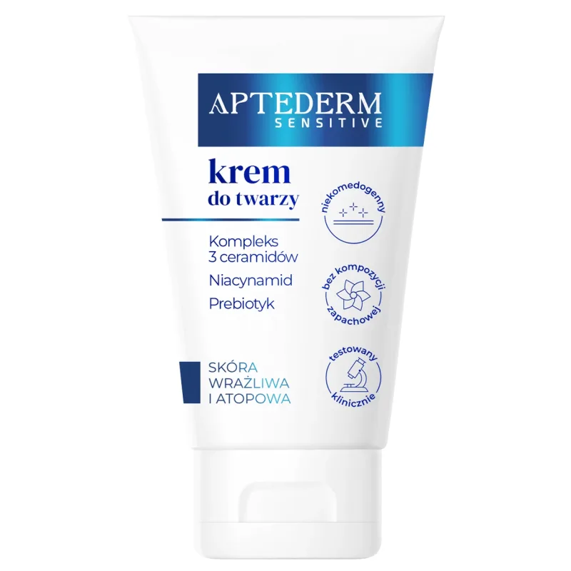 Aptederm Sensitive, cremă de față, piele sensibilă și atopică, 50 ml — preț și oferte