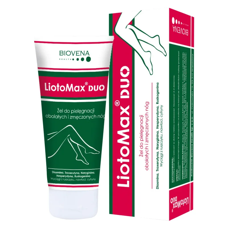 LiotoMax DUO, gel pentru picioare dureroase și obosite, 100 g — preț și oferte