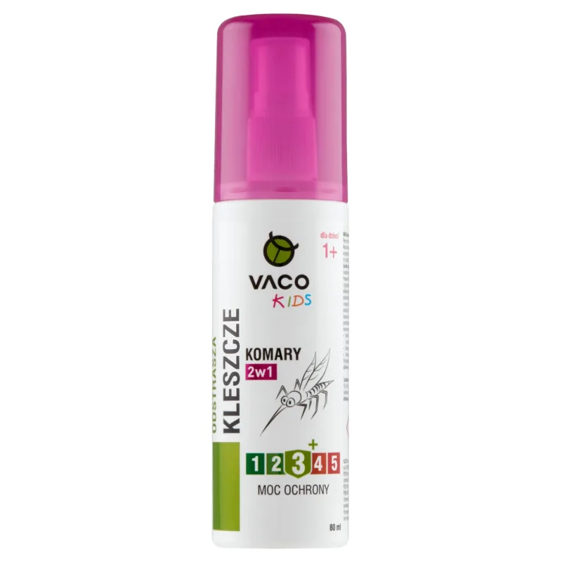 Vaco Kids, lichid repelent de țânțari și căpușe, 2 în 1, pentru copii de la 1 an, IR3535 10%, 80 ml — preț și oferte