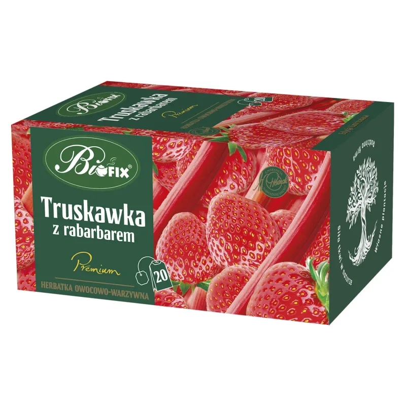 Bi Fix Premium căpșuni cu rubarbă, ceai de fructe și legume, 2 g x 20 pliculețe — preț și oferte