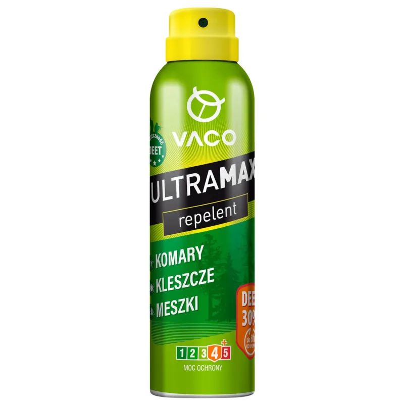 Vaco Ultramax, spray pentru țânțari, căpușe și midges, DEET 30%, 170 ml — preț și oferte