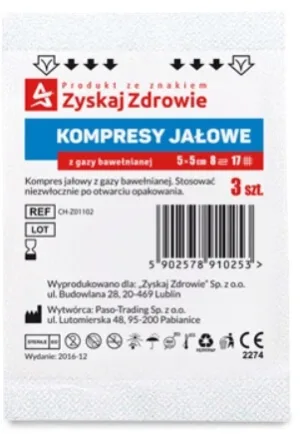 Tampoane de tifon, 17N, 8W, 5x5cm, Get healthy, 1op. 3 buc - Termen lung de valabilitate!