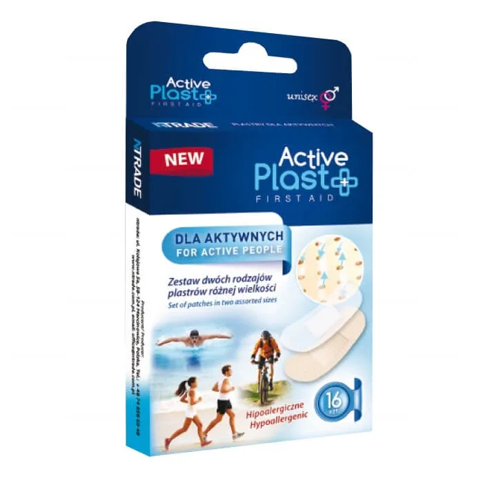 ActivePlast Plasturi de prim ajutor, pentru persoane active, hipoalergenice, 16 unități — preț și oferte