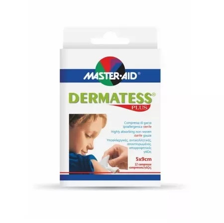 Comprese sterile Dermatess Plus Master-Aid, 5x9 cm, 12 bucati, Pietrasanta Pharma Origomedical — preț și oferte