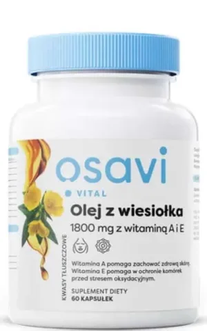 Ulei de Evening Primrose cu vitaminele A și E 60 capsule Osavi
