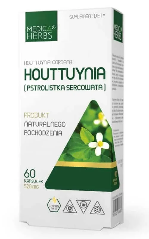 Houttuynia (Heartwort) 520mg, 60 capsule Medica Herbs — preț și oferte